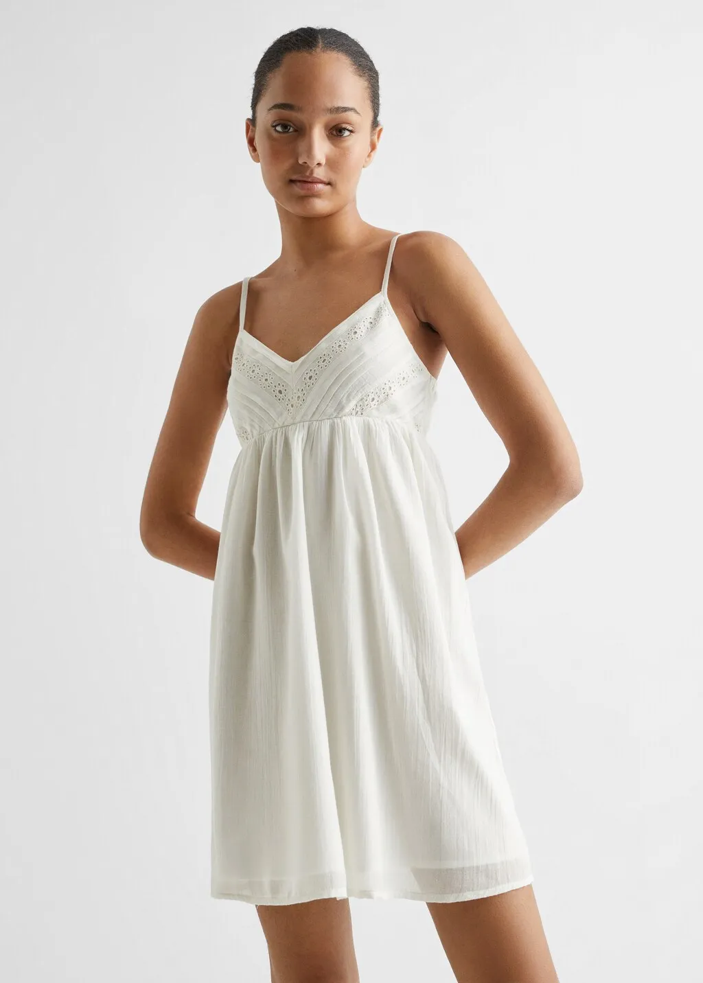 Vestito cotone ricamato