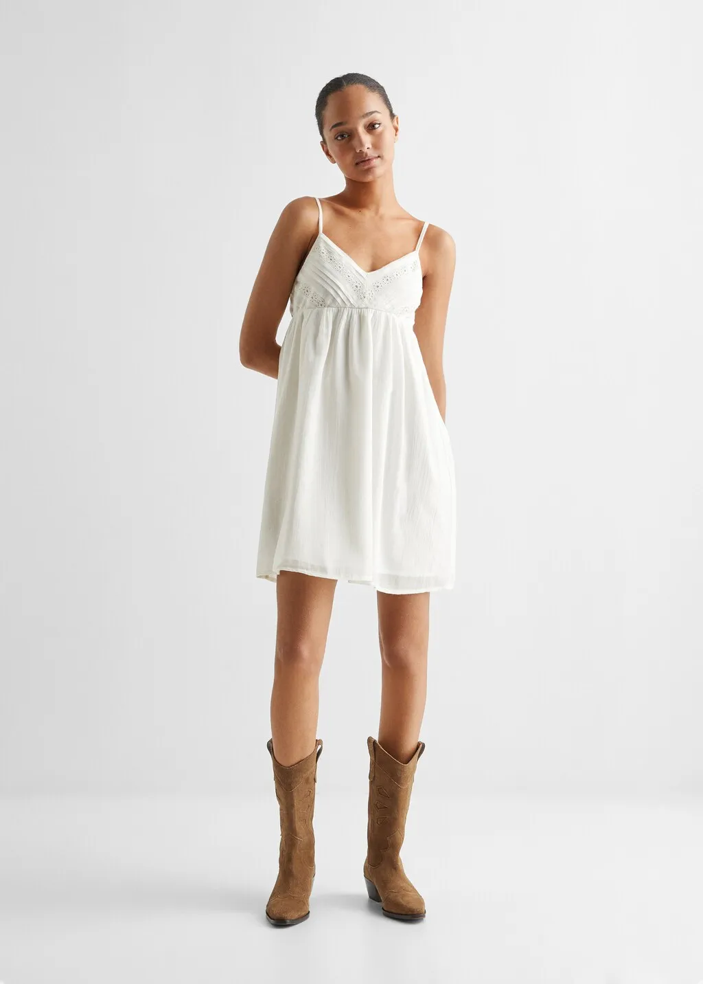 Vestito cotone ricamato