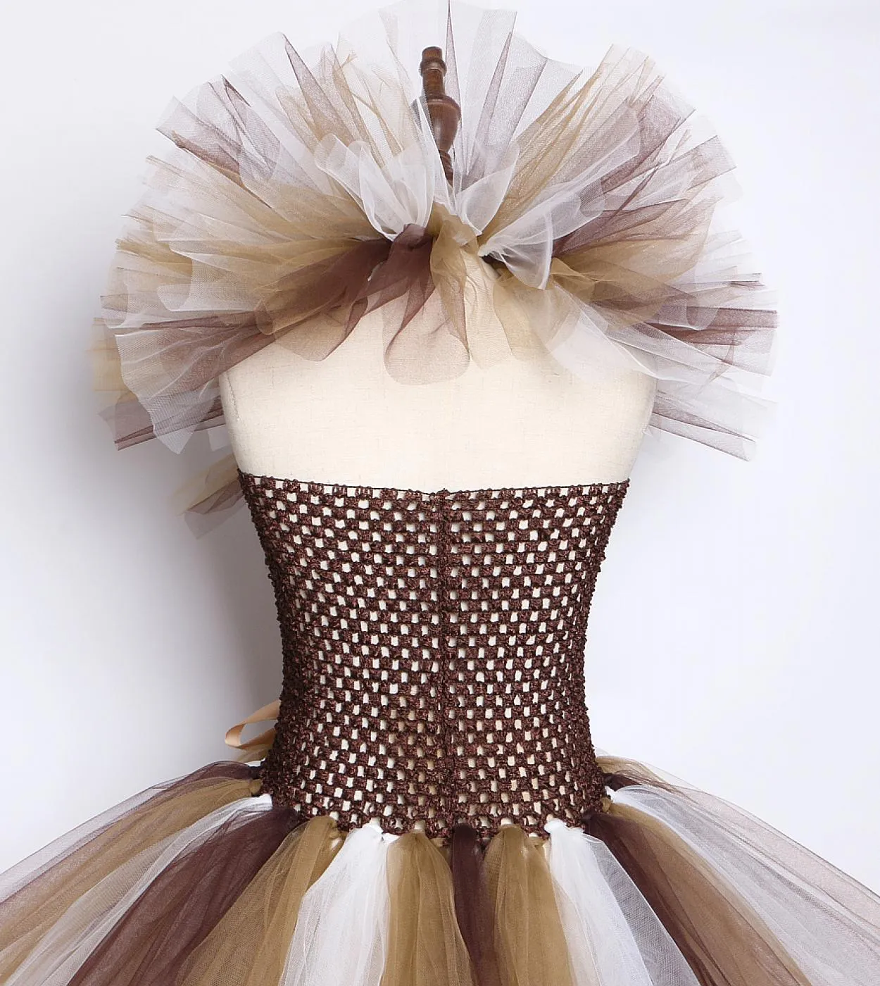 Vestito da tutu per ragazza animale marrone Costume di Halloween per bambini leone per ragazze Abiti natalizi per bambini Costum