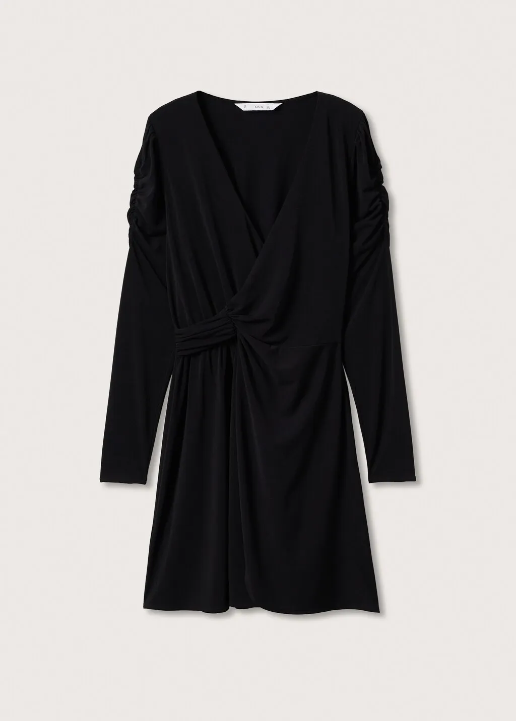 Vestito increspato incrociato