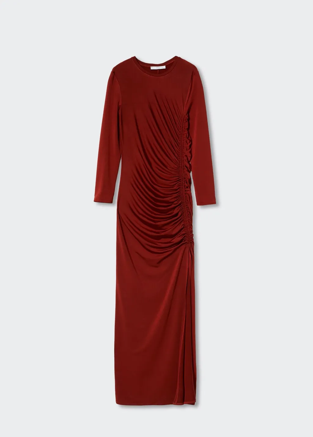 Vestito increspato spacco
