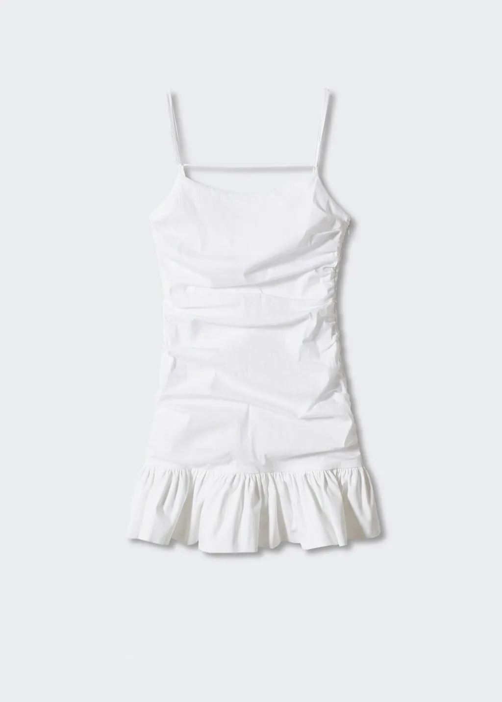 Vestito increspato spallini