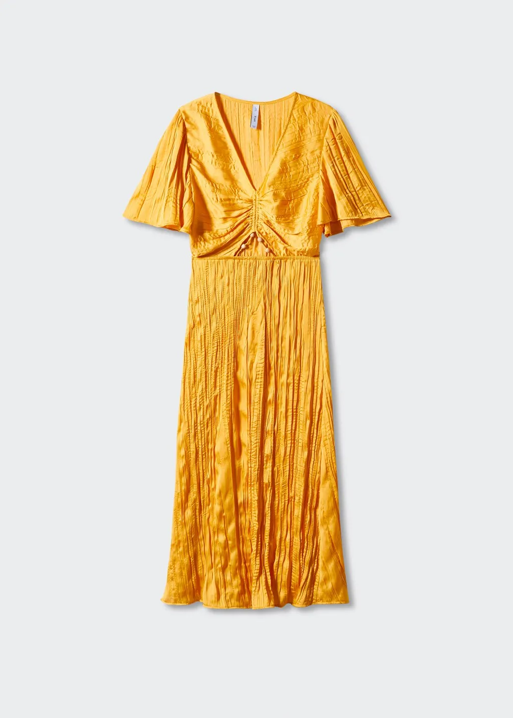 Vestito satinato spacco