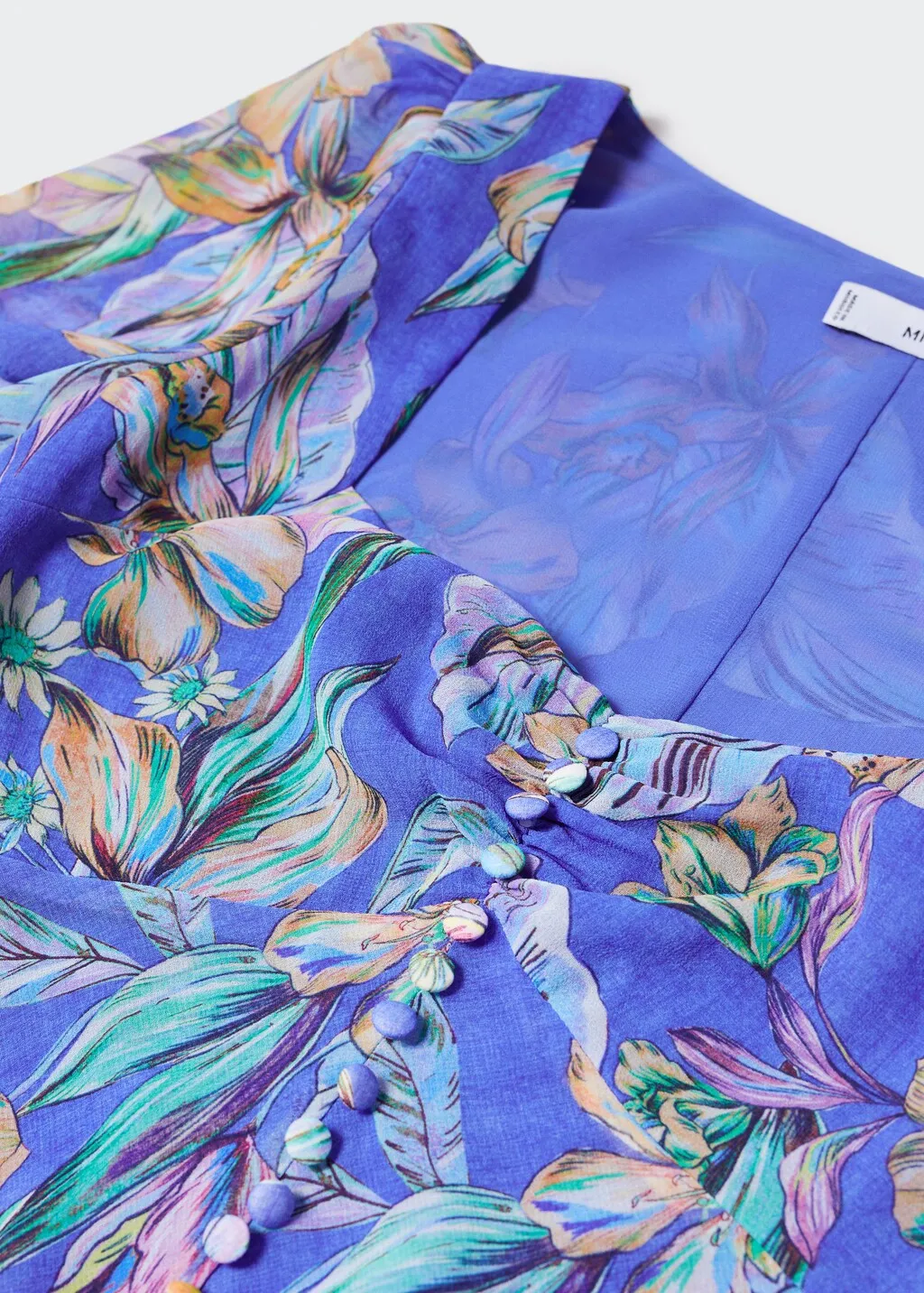 Vestito stampato spacco