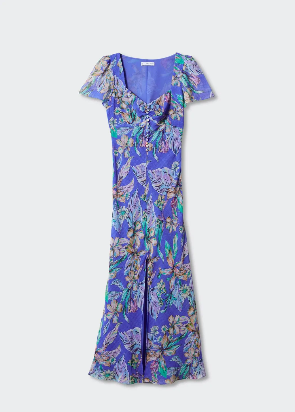 Vestito stampato spacco