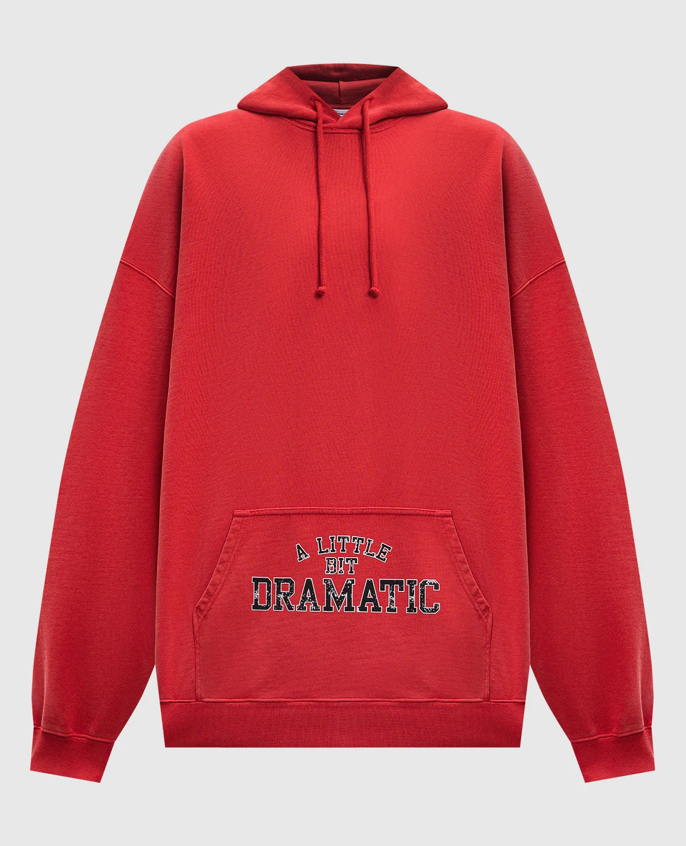 Vetements Felpa con cappuccio rossa con stampa A little bit Dramatic UA65HD440RW