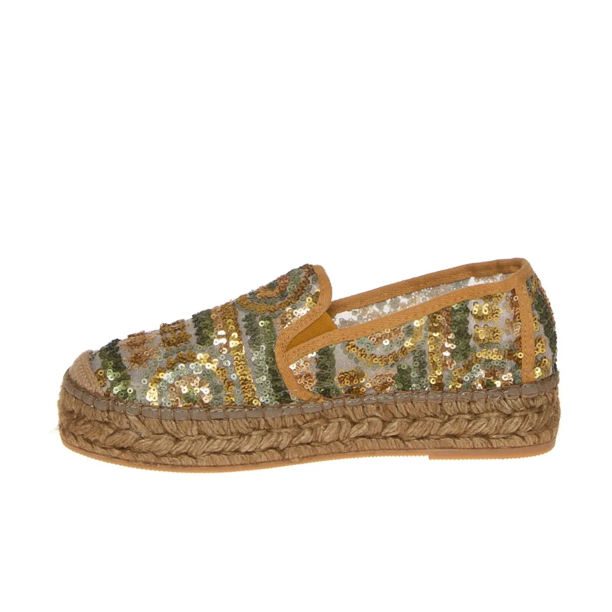 VIDORRETA 06300 CANGREJO ESPADRILLAS PAILLETTE GIALLO  