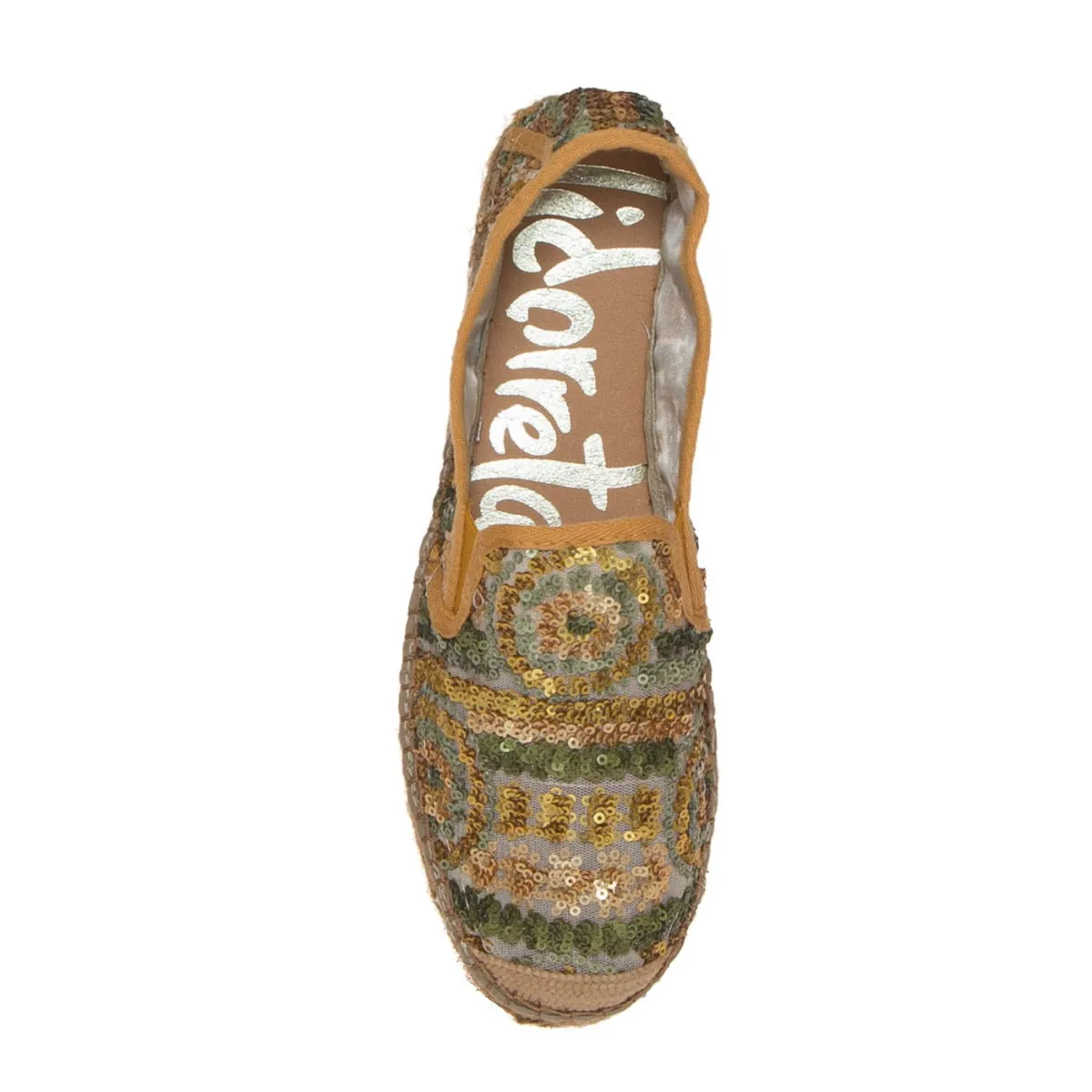 VIDORRETA 06300 CANGREJO ESPADRILLAS PAILLETTE GIALLO  