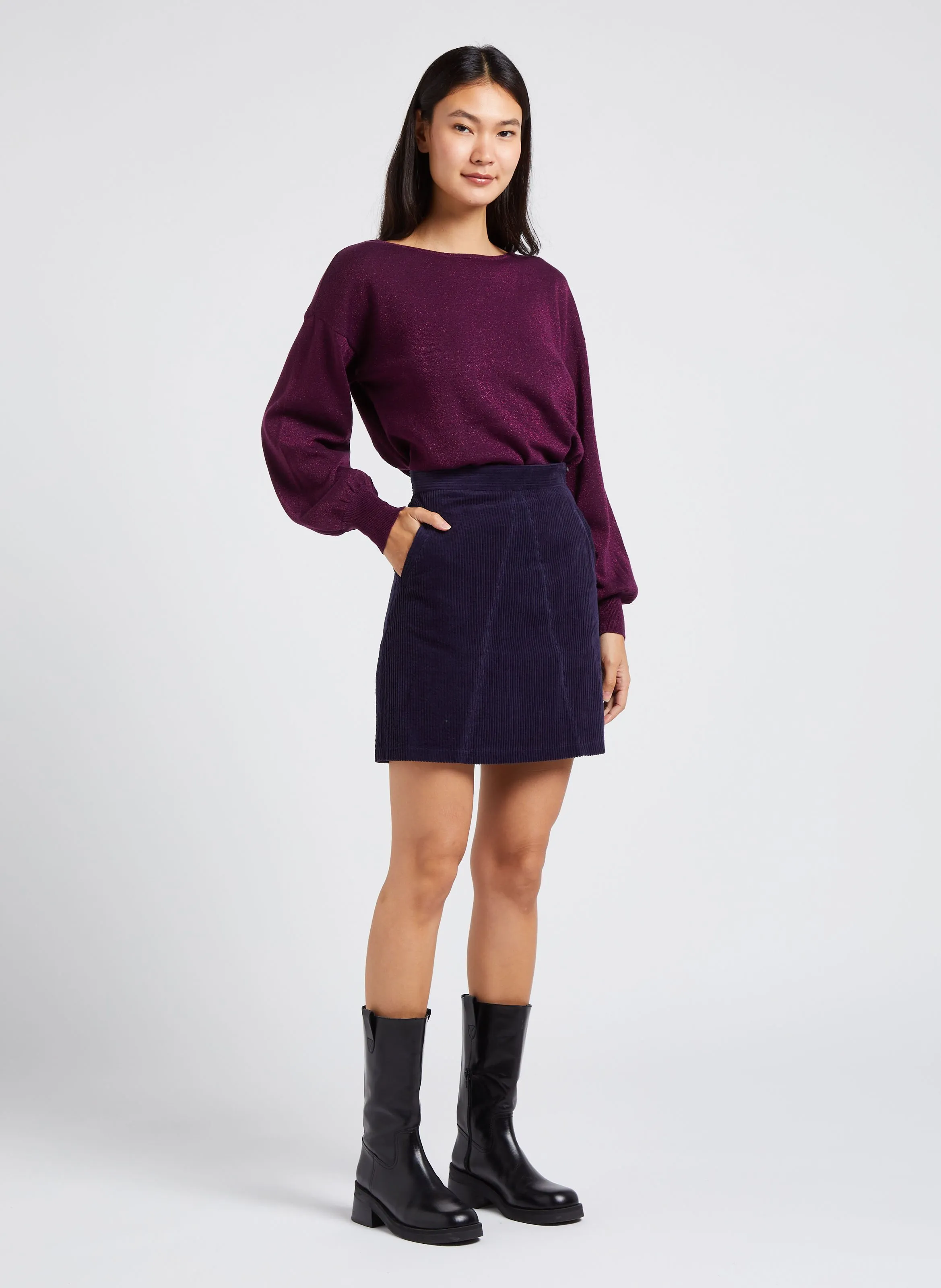  VILA   LADONNA - Maglione scollo tondo | Viola