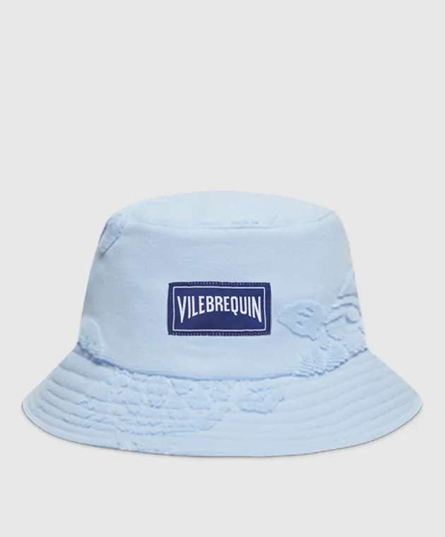 Vilebrequin Panama boheme blu con logo BOHU1201