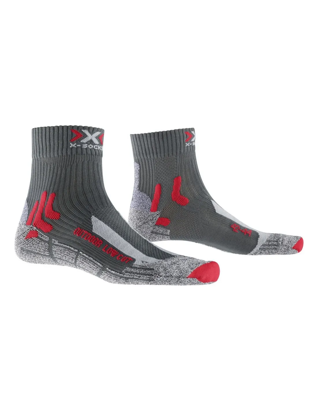 X-socks Outdoor Low Cut Anthracite / rosso
