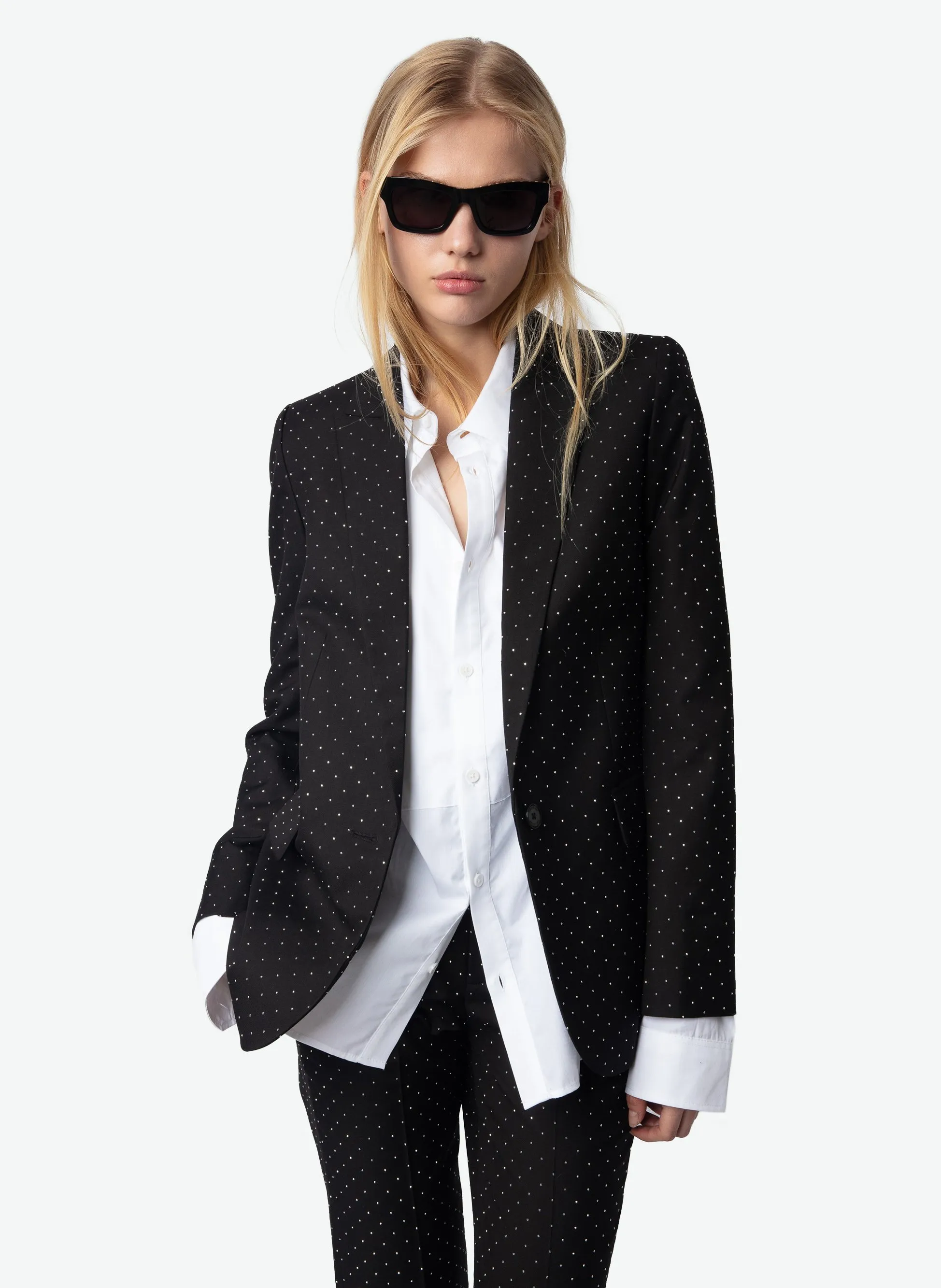  ZADIG&VOLTAIRE   VALSE - Blazer diritto con strass | Nero