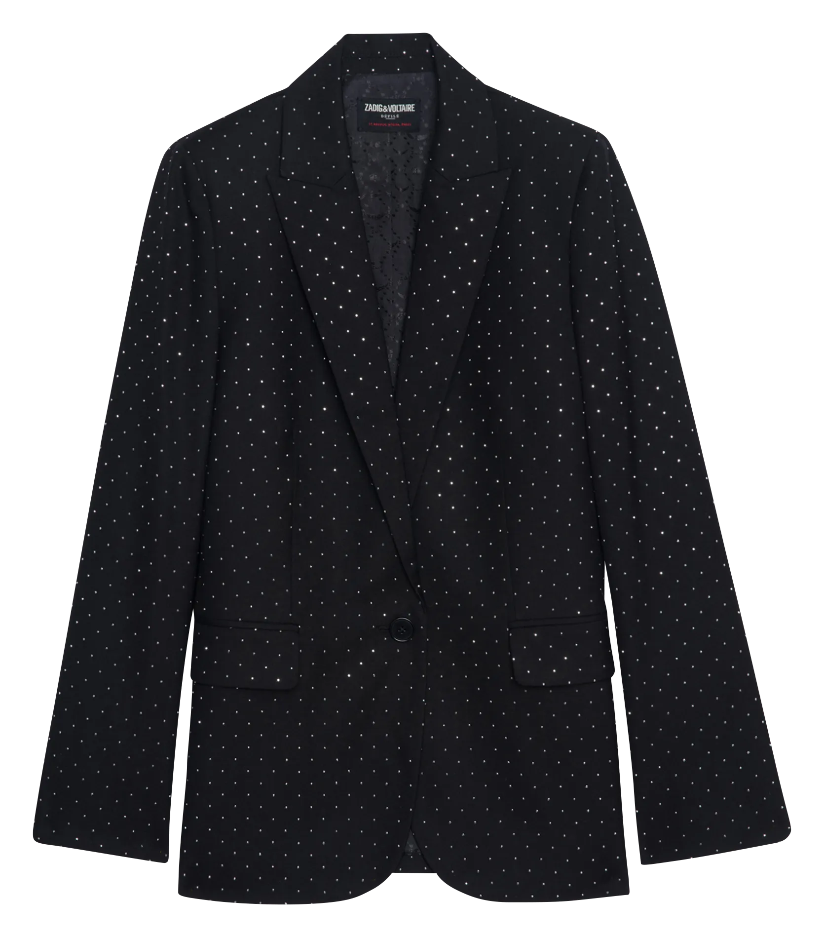  ZADIG&VOLTAIRE   VALSE - Blazer diritto con strass | Nero