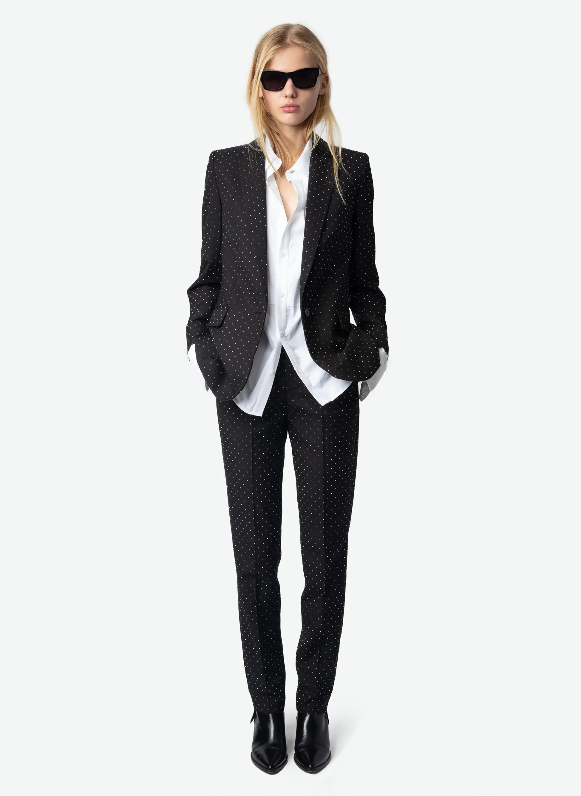 ZADIG&VOLTAIRE   VALSE - Blazer diritto con strass | Nero