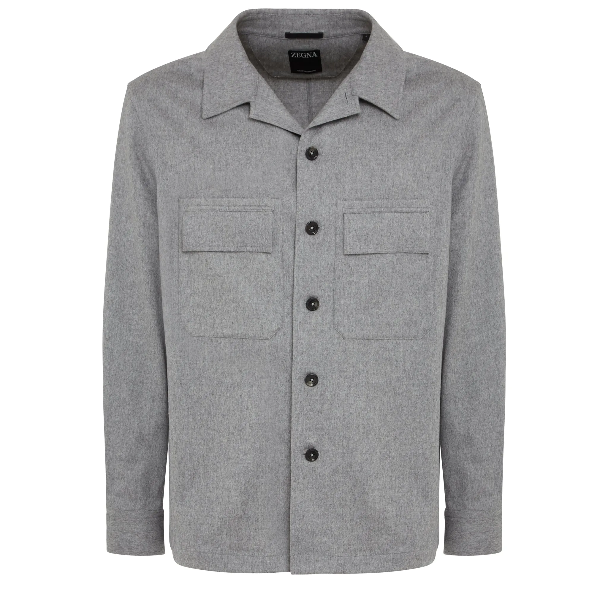 ZEGNA  Camicia in cashmere grigia