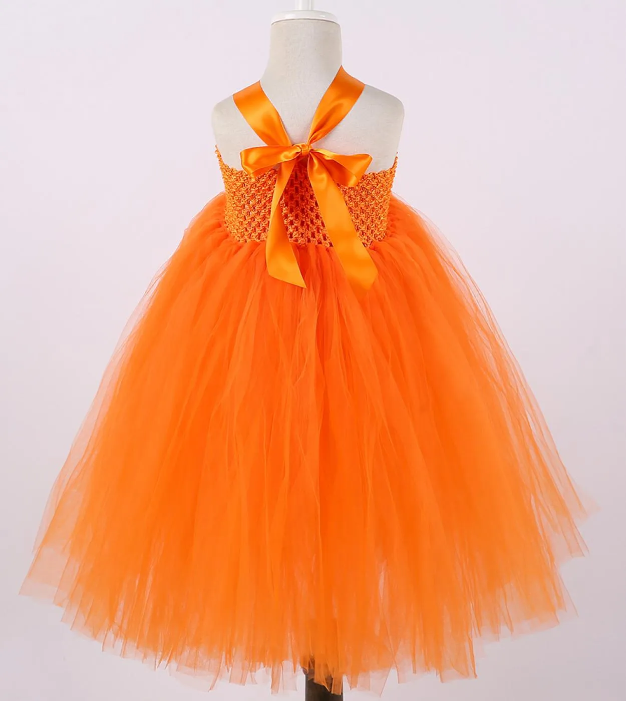 Zucca Abiti di Halloween per ragazze Costume da strega per bambini Festa di carnevale Vestito lungo da tutu Vestito da cosplay p